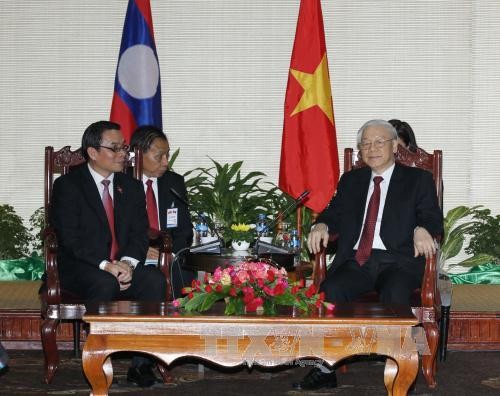 Party leader Nguyen Phu Trong conludes visit to Laos - ảnh 1